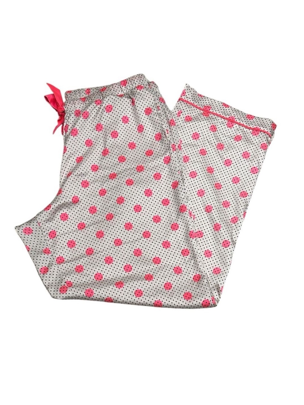 Victoria’s Secret Polka Dot satin Pajama Pants Pink Dots Large